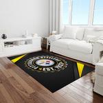 nfl pittsburgh steelers football team logo rectangle area rug light room ptts10