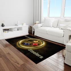 NFL Pittsburgh Steelers Rectangle Rug Personalized Non-Slip Carpet Gift For Football Fans PTTS16