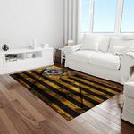 nfl pittsburgh steelers football team logo rectangle area rug light room ptts22
