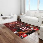 nfl tampa bay buccaneers team logo rectangle area rug light room tbb03