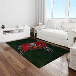 nfl tampa bay buccaneers team logo rectangle area rug light room tbb09