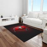nfl tampa bay buccaneers team logo rectangle area rug light room tbb11