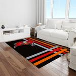 nfl tampa bay buccaneers team logo rectangle area rug light room tbb13