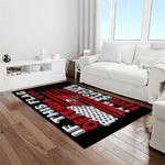 nfl tampa bay buccaneers team logo rectangle area rug light room tbb22