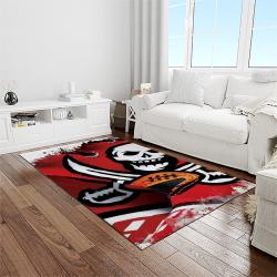 NFL Tampa Bay Buccaneers Rectangle Rug Personalized Non-Slip Carpet Gift For Football Fans TBB26