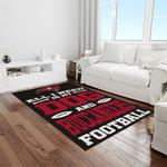 nfl tampa bay buccaneers team logo rectangle area rug light room tbb28