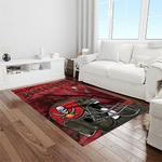 nfl tampa bay buccaneers team logo rectangle area rug light room tbb30