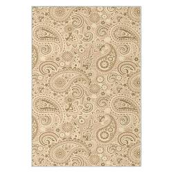 beige paisley damask area rug elegant floral pattern soft large carpet for guest room decor