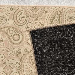 beige paisley damask area rug elegant floral pattern soft large carpet for guest room decor zoom