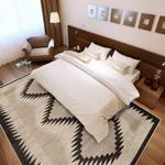 black beige southwestern rug rustic native tribal pattern large nonslip washable area rug bedroom