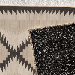 black beige southwestern rug rustic native tribal pattern large nonslip washable area rug zoom