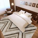 bold chevron stripe area rug modern geometric diamond lines midcentury modern living room rug bedroom