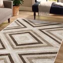 bold chevron stripe area rug modern geometric diamond lines midcentury modern living room rug living room