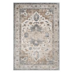 distressed grey vintage rug classic medallion border antique style area rug for home office