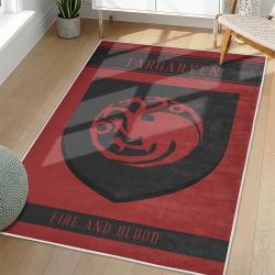 Game Of Thrones House Targaryen Area Rug Non-slip Movie Home Decor Gift For Fans GOTW122