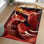 game of thrones house targaryen area rug non slip movie carpet home decor gift for fans living room gotw150