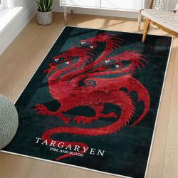 Game Of Thrones House Targaryen Area Rug Non-slip Movie Home Decor Gift For Fans GOTW199