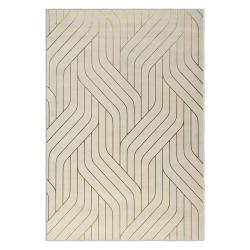 gold geometric line art rug elegant art deco pattern cream gold modern luxury area rug