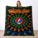 grateful dead quilt blanket metalhead rock bedding set gift idea for fans gfd15