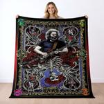 grateful dead quilt blanket metalhead rock bedding set gift idea for fans gfd19