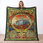 grateful dead quilt blanket metalhead rock bedding set gift idea for fans gfd31