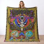grateful dead quilt blanket metalhead rock bedding set gift idea for fans gfd33