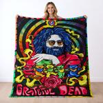 grateful dead quilt blanket metalhead rock bedding set gift idea for fans gfd35