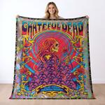 grateful dead quilt blanket metalhead rock bedding set gift idea for fans gfd38