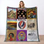 grateful dead quilt blanket metalhead rock bedding set gift idea for fans gfd43