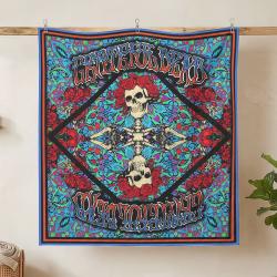 grateful dead quilt blanket metalhead rock bedding set gift idea for fans hanging gfd17