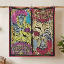 grateful dead quilt blanket metalhead rock bedding set gift idea for fans hanging gfd18