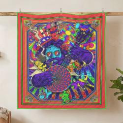 grateful dead quilt blanket metalhead rock bedding set gift idea for fans hanging gfd24