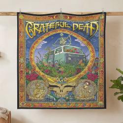 grateful dead quilt blanket metalhead rock bedding set gift idea for fans hanging gfd25