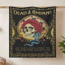 grateful dead quilt blanket metalhead rock bedding set gift idea for fans hanging gfd26
