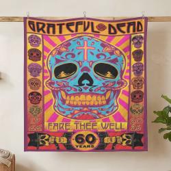 grateful dead quilt blanket metalhead rock bedding set gift idea for fans hanging gfd27