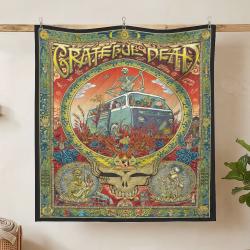 grateful dead quilt blanket metalhead rock bedding set gift idea for fans hanging gfd31