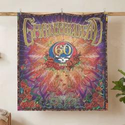 grateful dead quilt blanket metalhead rock bedding set gift idea for fans hanging gfd39