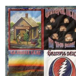 grateful dead quilt blanket metalhead rock bedding set gift idea for fans zoom gfd43