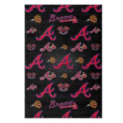 mlb atlanta braves area rug non slip baseball carpet home decor gift idea for fans ab104