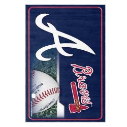 mlb atlanta braves area rug non slip baseball carpet home decor gift idea for fans ab114
