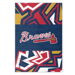 mlb atlanta braves area rug non slip baseball carpet home decor gift idea for fans ab119