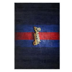 mlb atlanta braves area rug non slip baseball carpet home decor gift idea for fans ab124