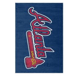 mlb atlanta braves area rug non slip baseball carpet home decor gift idea for fans ab136