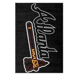 mlb atlanta braves area rug non slip baseball carpet home decor gift idea for fans ab14