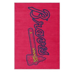 mlb atlanta braves area rug non slip baseball carpet home decor gift idea for fans ab142