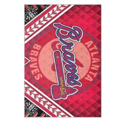 mlb atlanta braves area rug non slip baseball carpet home decor gift idea for fans ab147