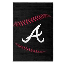 mlb atlanta braves area rug non slip baseball carpet home decor gift idea for fans ab15
