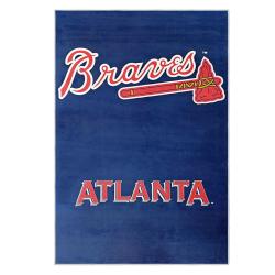 mlb atlanta braves area rug non slip baseball carpet home decor gift idea for fans ab158