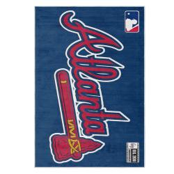 mlb atlanta braves area rug non slip baseball carpet home decor gift idea for fans ab159