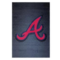 mlb atlanta braves area rug non slip baseball carpet home decor gift idea for fans ab165